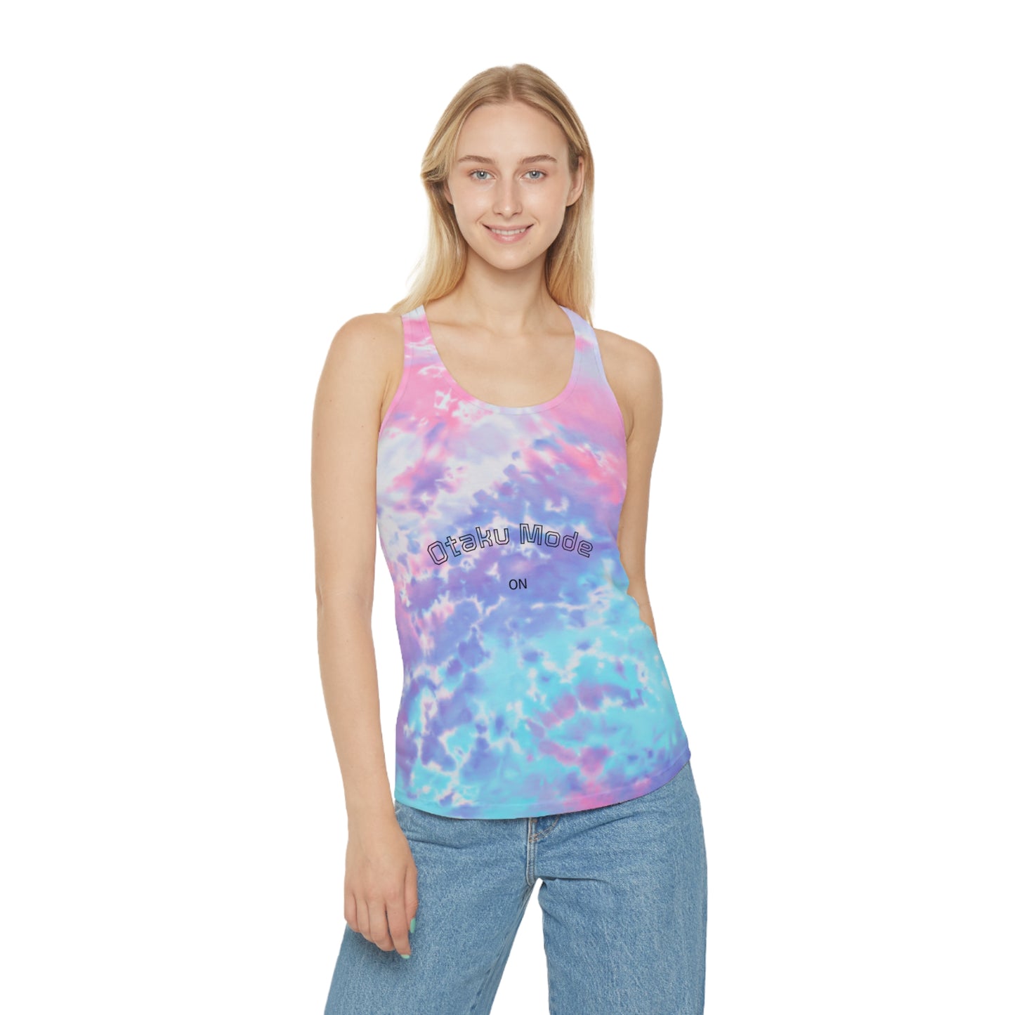 Tie Dye Tank Top Anime Tshirt, Otaku Mode: ON