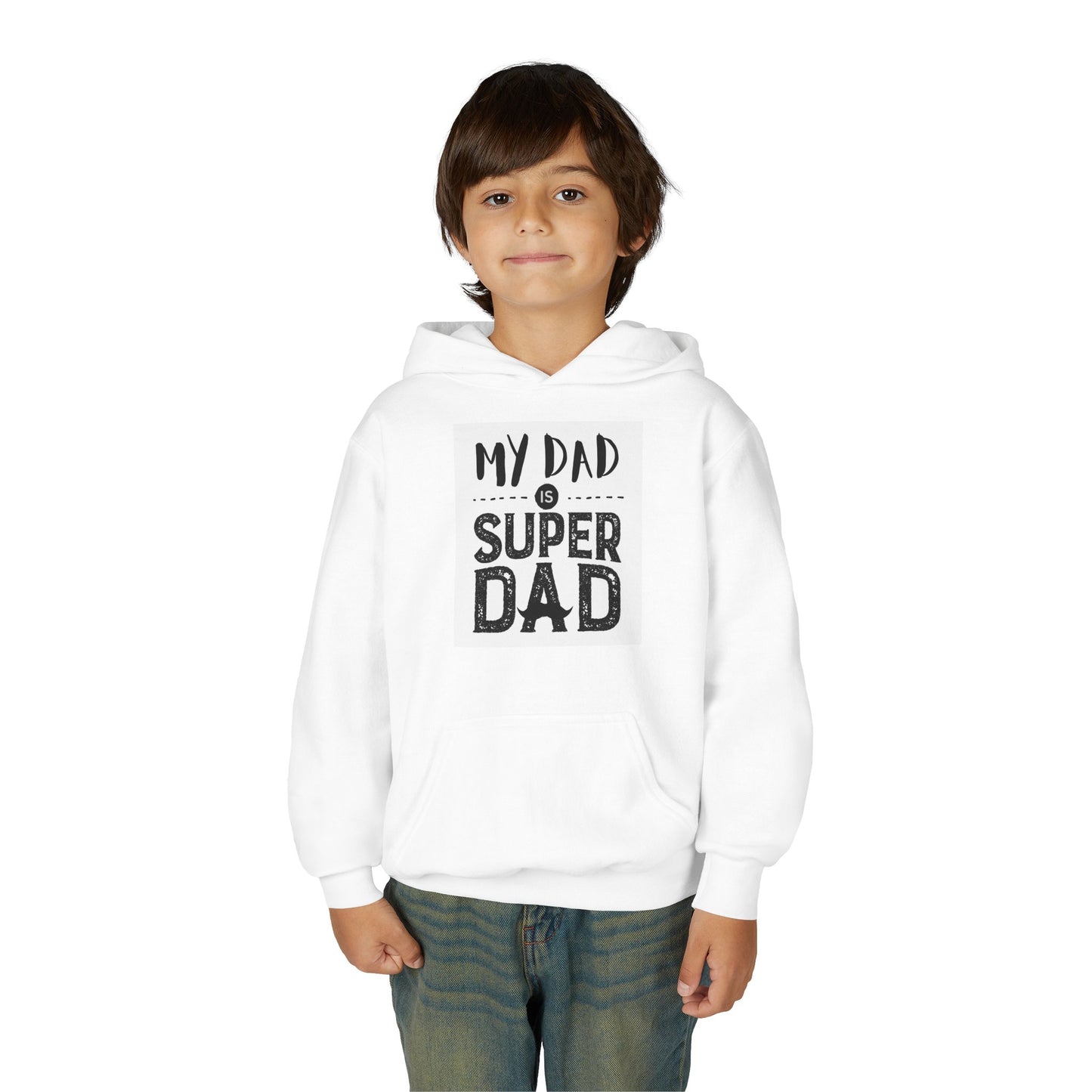 Super Dad Youth Hoodie - Gift for Father's Day, Birthday, Fun Family Wear, Boys Sweatshirt, Casual Gifts