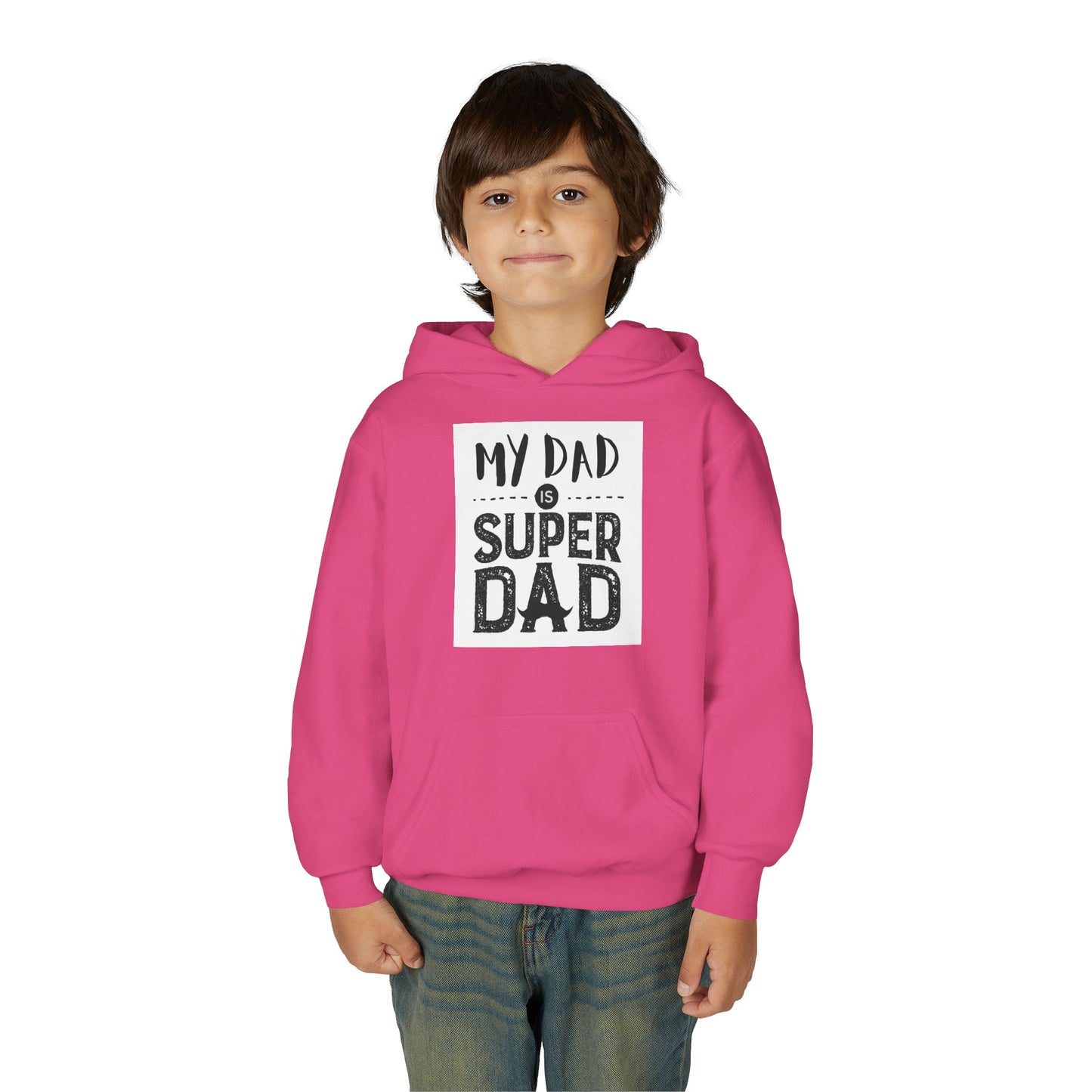 Super Dad Youth Hoodie - Gift for Father's Day, Birthday, Fun Family Wear, Boys Sweatshirt, Casual Gifts