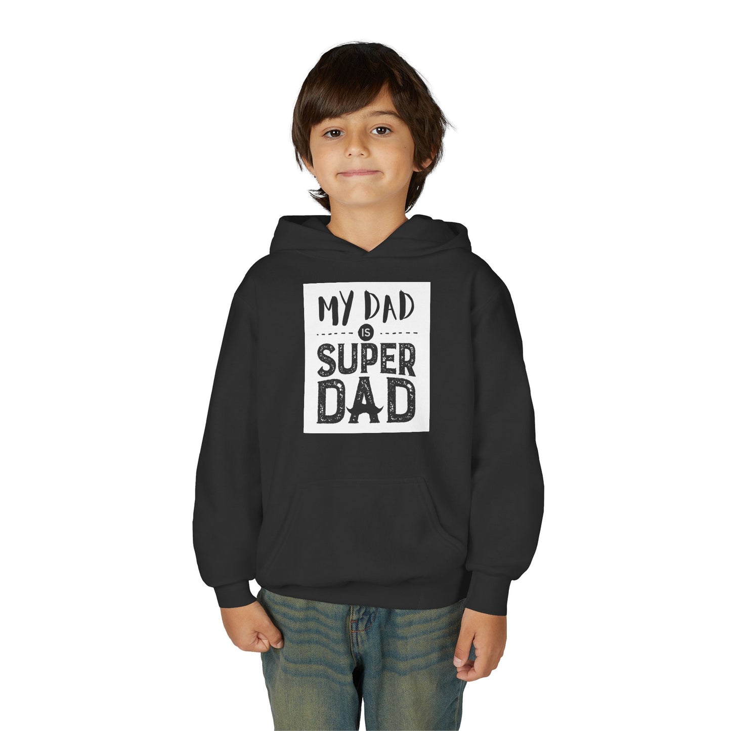 Super Dad Youth Hoodie - Gift for Father's Day, Birthday, Fun Family Wear, Boys Sweatshirt, Casual Gifts