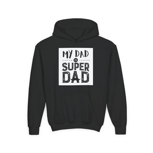 Super Dad Youth Hoodie - Gift for Father's Day, Birthday, Fun Family Wear, Boys Sweatshirt, Casual Gifts