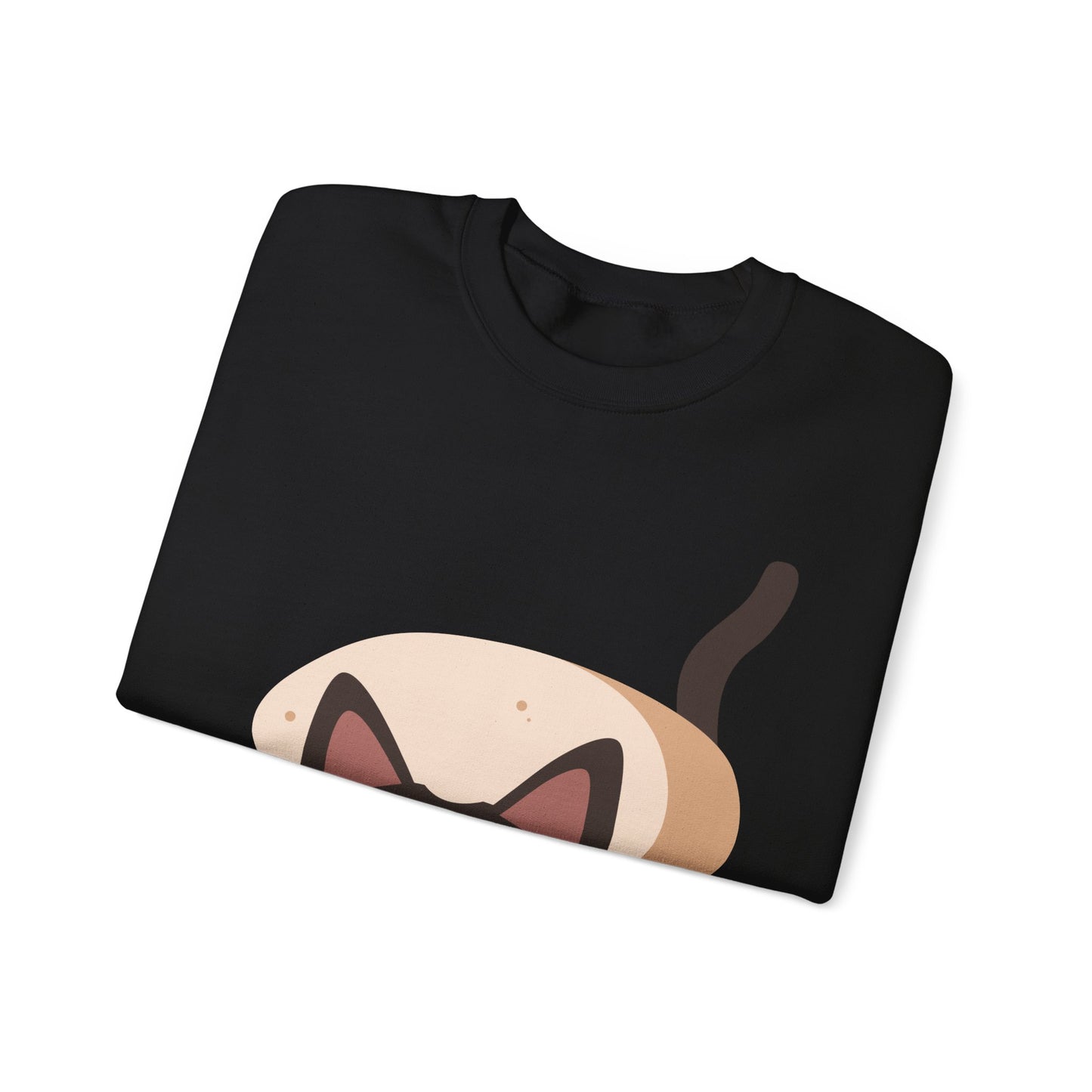 Cute Cat in Bread Crewneck Sweatshirt | Cartoon Sweatshirt for Cat Lovers, Cozy Fashion, Funny Gift, Pet Lover Apparel, Quirky Outfit